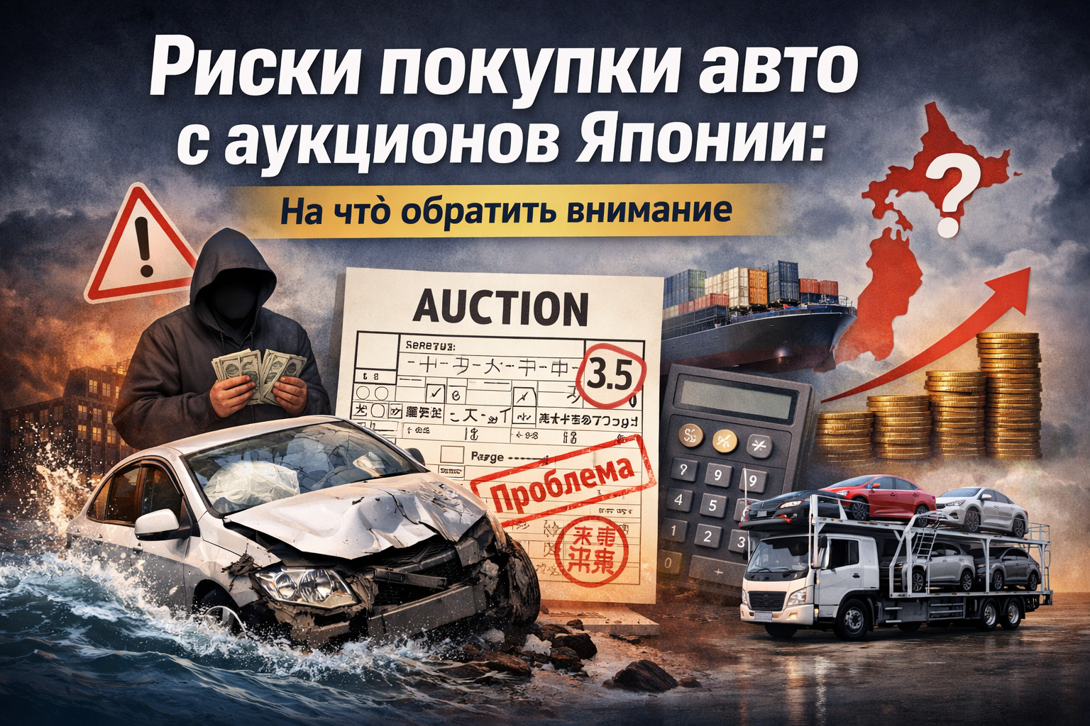 Риски покупки авто с аукциона Японии