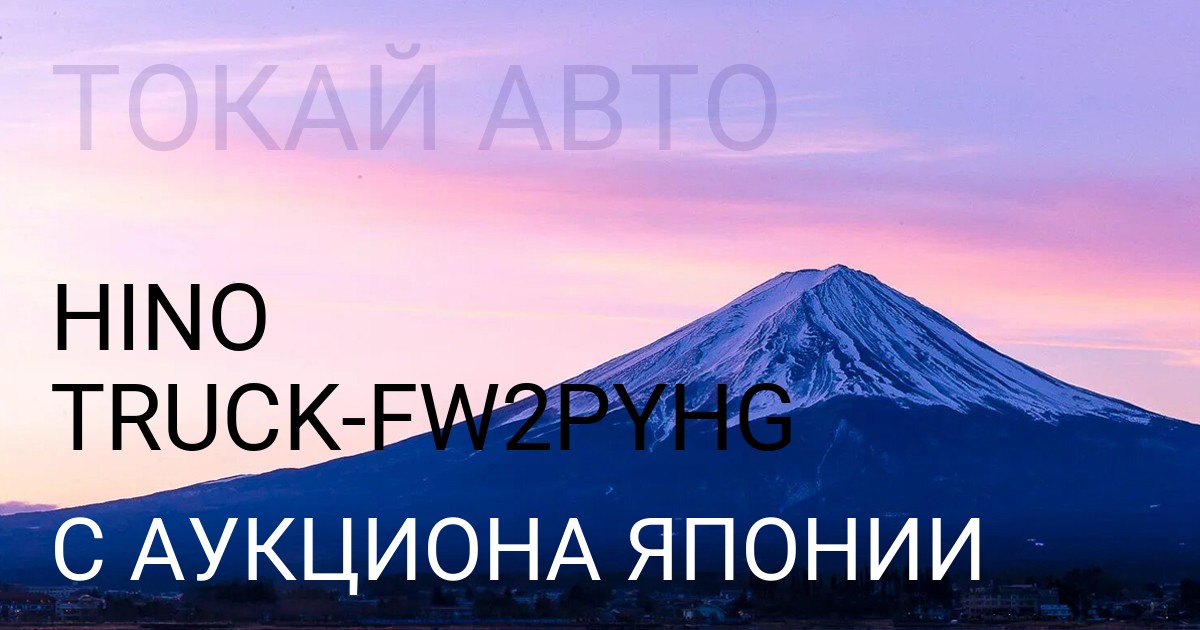 Hino TRUCK кузов FW2PYHG с аукциона Японии