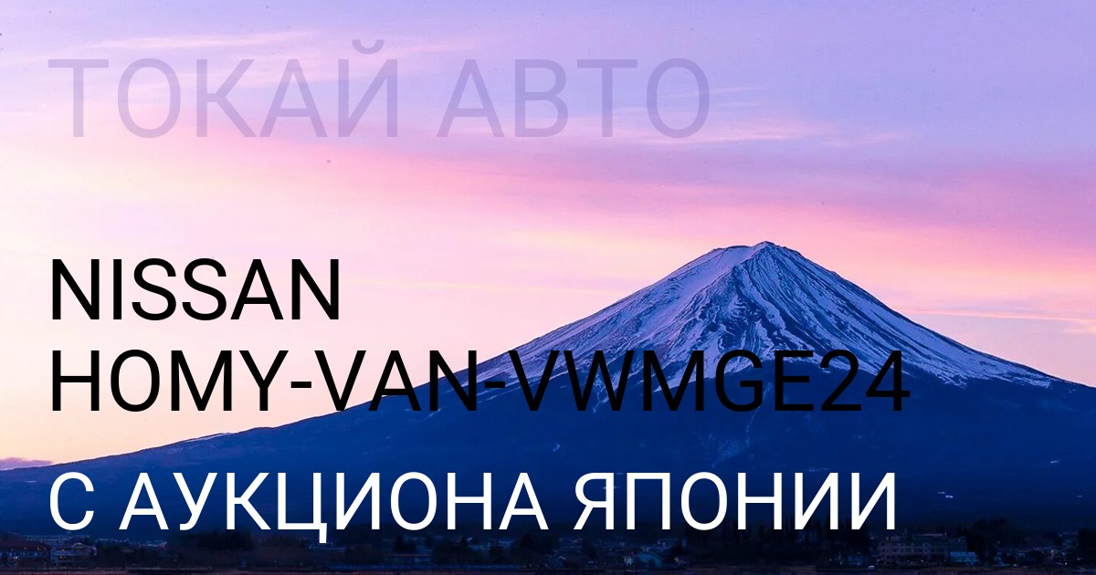 Ниссан HOMY VAN кузов VWMGE24 с аукциона Японии