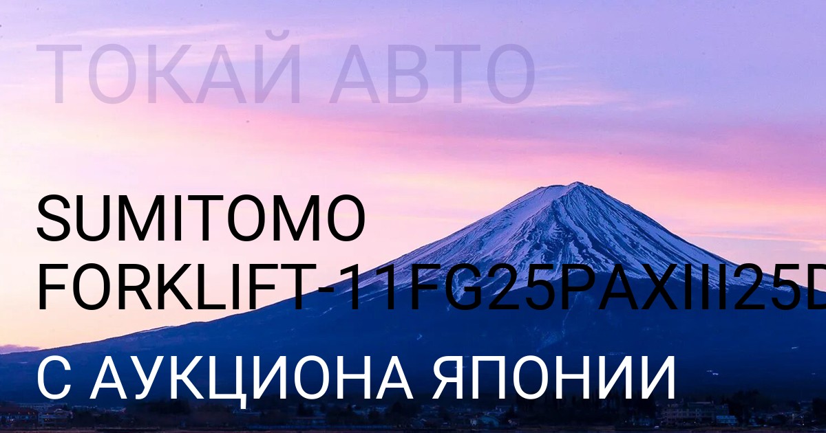 SUMITOMO FORKLIFT кузов 11FG25PAXIII25D с аукциона Японии