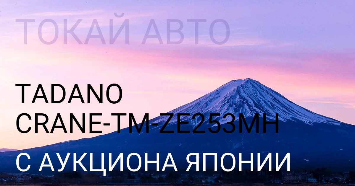 TADANO CRANE кузов TMкузов ZE253MH с аукциона Японии